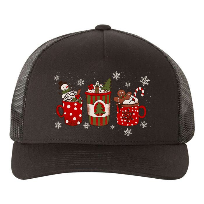 Christmas Coffee Iced Latte Cozy Winter Coffee Lovers Yupoong Adult 5-Panel Trucker Hat