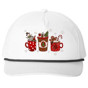 Christmas Coffee Iced Latte Cozy Winter Coffee Lovers Snapback Five-Panel Rope Hat