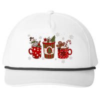 Christmas Coffee Iced Latte Cozy Winter Coffee Lovers Snapback Five-Panel Rope Hat