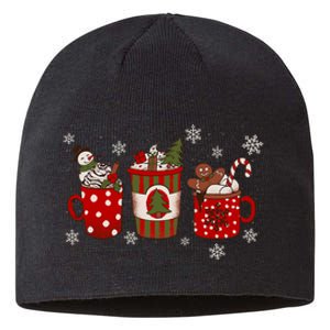 Christmas Coffee Iced Latte Cozy Winter Coffee Lovers Sustainable Beanie