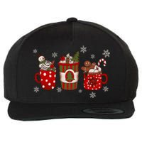 Christmas Coffee Iced Latte Cozy Winter Coffee Lovers Wool Snapback Cap