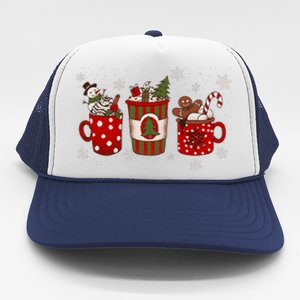 Christmas Coffee Iced Latte Cozy Winter Coffee Lovers Trucker Hat