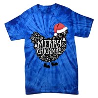 Christmas Chicken In Santa Hat Merry Chickmas Farmhouse Gift Tie-Dye T-Shirt