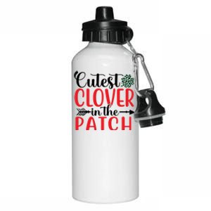 Cutest Clover In The Patch St Patricks Day Aluminum Water Bottle