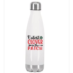 Cutest Clover In The Patch St Patricks Day Stainless Steel Insulated Water Bottle