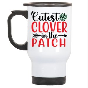 Cutest Clover In The Patch St Patricks Day Stainless Steel Travel Mug