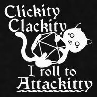 Clickity Clackity I Roll To Attackity Game Dice Attackitty Ladies PosiCharge Tri-Blend Wicking Tank