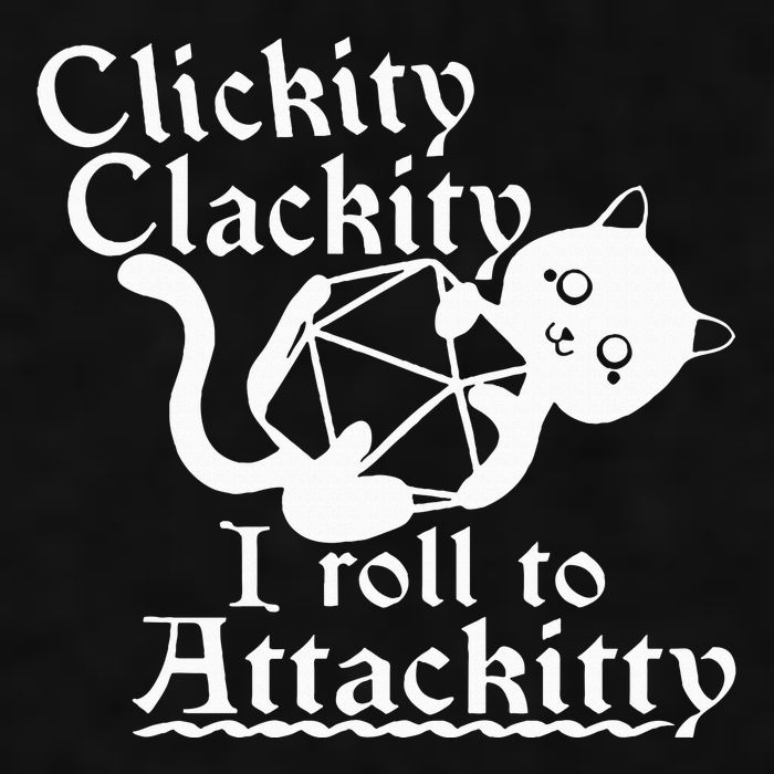 Clickity Clackity I Roll To Attackity Game Dice Attackitty Ladies PosiCharge Tri-Blend Wicking Tank