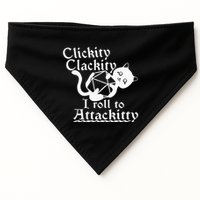 Clickity Clackity I Roll To Attackity Game Dice Attackitty USA-Made Doggie Bandana