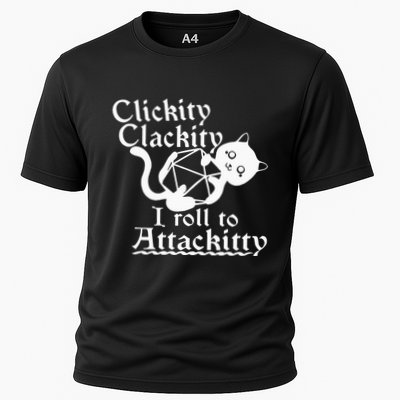Clickity Clackity I Roll To Attackity Game Dice Attackitty Performance Shirt