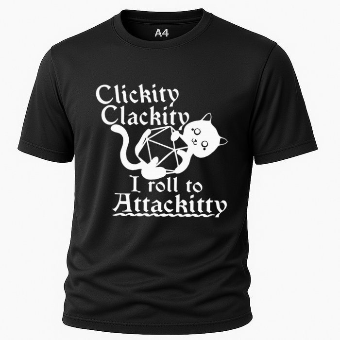 Clickity Clackity I Roll To Attackity Game Dice Attackitty Performance Shirt