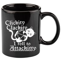 Clickity Clackity I Roll To Attackity Game Dice Attackitty 11oz C Handle Ceramic Mug