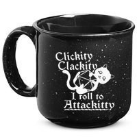 Clickity Clackity I Roll To Attackity Game Dice Attackitty 15oz Campfire Ceramic Mug