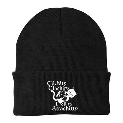 Clickity Clackity I Roll To Attackity Game Dice Attackitty Beanie