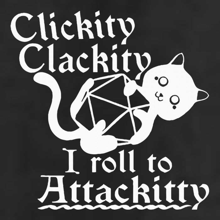Clickity Clackity I Roll To Attackity Game Dice Attackitty Knit Cap Winter Beanie