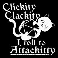 Clickity Clackity I Roll To Attackity Game Dice Attackitty Drawstring Bag