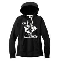 Clickity Clackity I Roll To Attackity Game Dice Attackitty Women's Fleece Hoodie
