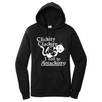 Clickity Clackity I Roll To Attackity Game Dice Attackitty Women's Pullover Hoodie