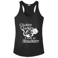 Clickity Clackity I Roll To Attackity Game Dice Attackitty Ladies PosiCharge Competitor Racerback Tank