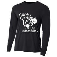 Clickity Clackity I Roll To Attackity Game Dice Attackitty Cooling Performance Long Sleeve Crew