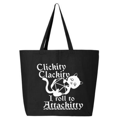 Clickity Clackity I Roll To Attackity Game Dice Attackitty 25L Jumbo Tote