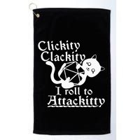 Clickity Clackity I Roll To Attackity Game Dice Attackitty Golf Towel