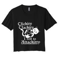 Clickity Clackity I Roll To Attackity Game Dice Attackitty Crop Top
