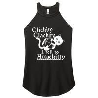 Clickity Clackity I Roll To Attackity Game Dice Attackitty Women's Perfect Tri Rocker Tank