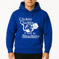 Clickity Clackity I Roll To Attackity Game Dice Attackitty Hoodie