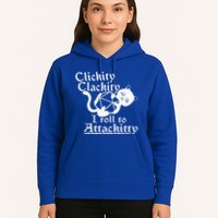 Clickity Clackity I Roll To Attackity Game Dice Attackitty Hoodie