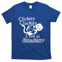 Clickity Clackity I Roll To Attackity Game Dice Attackitty T-Shirt
