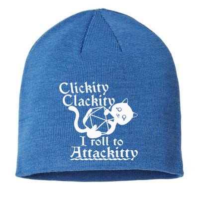 Clickity Clackity I Roll To Attackity Game Dice Attackitty Sustainable Beanie