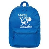 Clickity Clackity I Roll To Attackity Game Dice Attackitty 16 in Basic Backpack