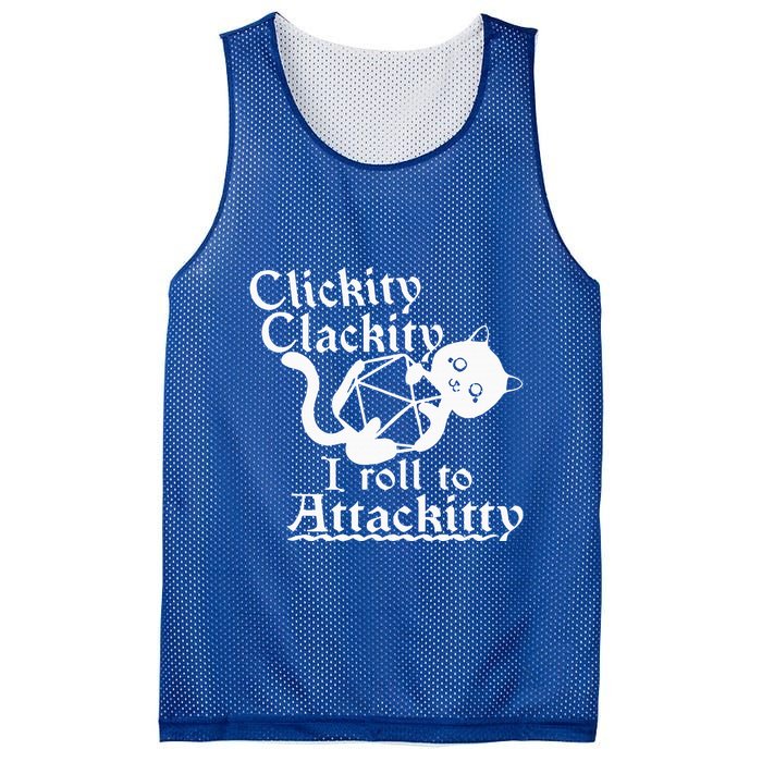 Clickity Clackity I Roll To Attackity Game Dice Attackitty Mesh Reversible Basketball Jersey Tank