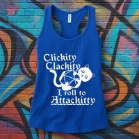 Clickity Clackity I Roll To Attackity Game Dice Attackitty Womens Tank Top