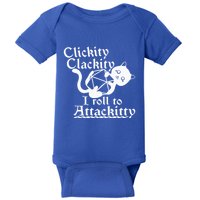 Clickity Clackity I Roll To Attackity Game Dice Attackitty Baby Bodysuit