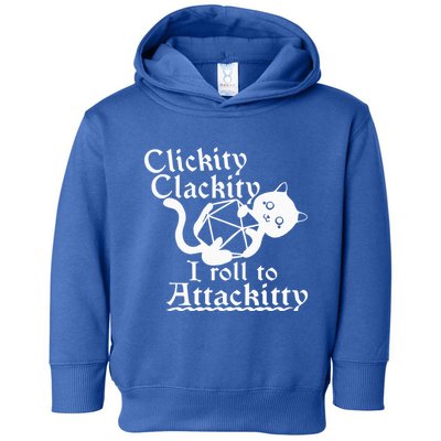 Clickity Clackity I Roll To Attackity Game Dice Attackitty Toddler Hoodie