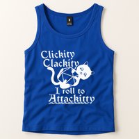 Clickity Clackity I Roll To Attackity Game Dice Attackitty Tank Top