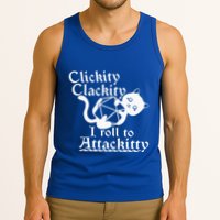 Clickity Clackity I Roll To Attackity Game Dice Attackitty Tank Top