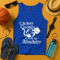 Clickity Clackity I Roll To Attackity Game Dice Attackitty Tank Top