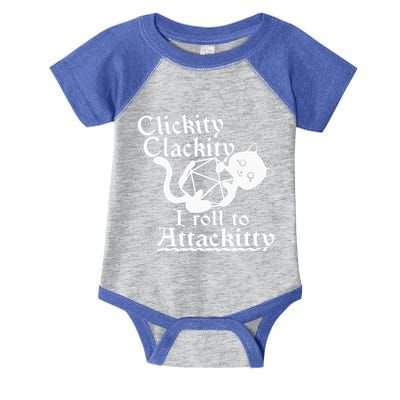 Clickity Clackity I Roll To Attackity Game Dice Attackitty Infant Baby Jersey Bodysuit