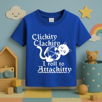 Clickity Clackity I Roll To Attackity Game Dice Attackitty Toddler T-Shirt