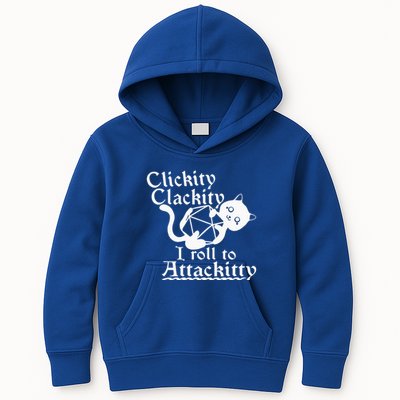 Clickity Clackity I Roll To Attackity Game Dice Attackitty Kids Hoodie