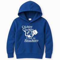 Clickity Clackity I Roll To Attackity Game Dice Attackitty Kids Hoodie