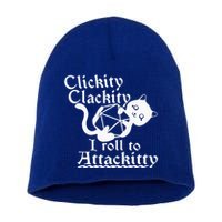 Clickity Clackity I Roll To Attackity Game Dice Attackitty Short Acrylic Beanie