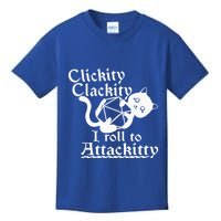 Clickity Clackity I Roll To Attackity Game Dice Attackitty Kids T-Shirt