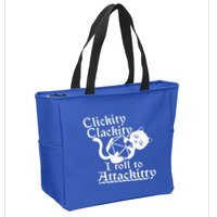 Clickity Clackity I Roll To Attackity Game Dice Attackitty Zip Tote Bag