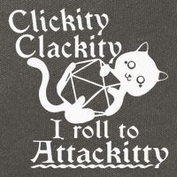 Clickity Clackity I Roll To Attackity Game Dice Attackitty Cotton Canvas Backpack