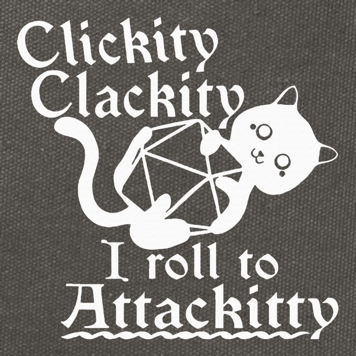 Clickity Clackity I Roll To Attackity Game Dice Attackitty Cotton Canvas Backpack