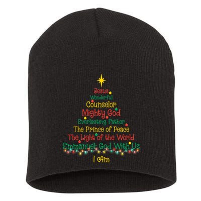 Christian Christmas Jesus Bible Names Xmas Tree Shaped Short Acrylic Beanie